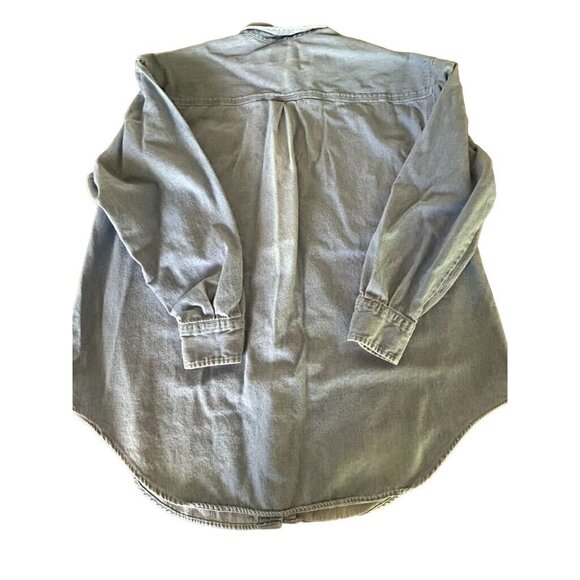 Vintage Carroll Reed Embroidered Denim Shirt Long Sleeve Size 10 100% Cotton - Picture 8 of 8